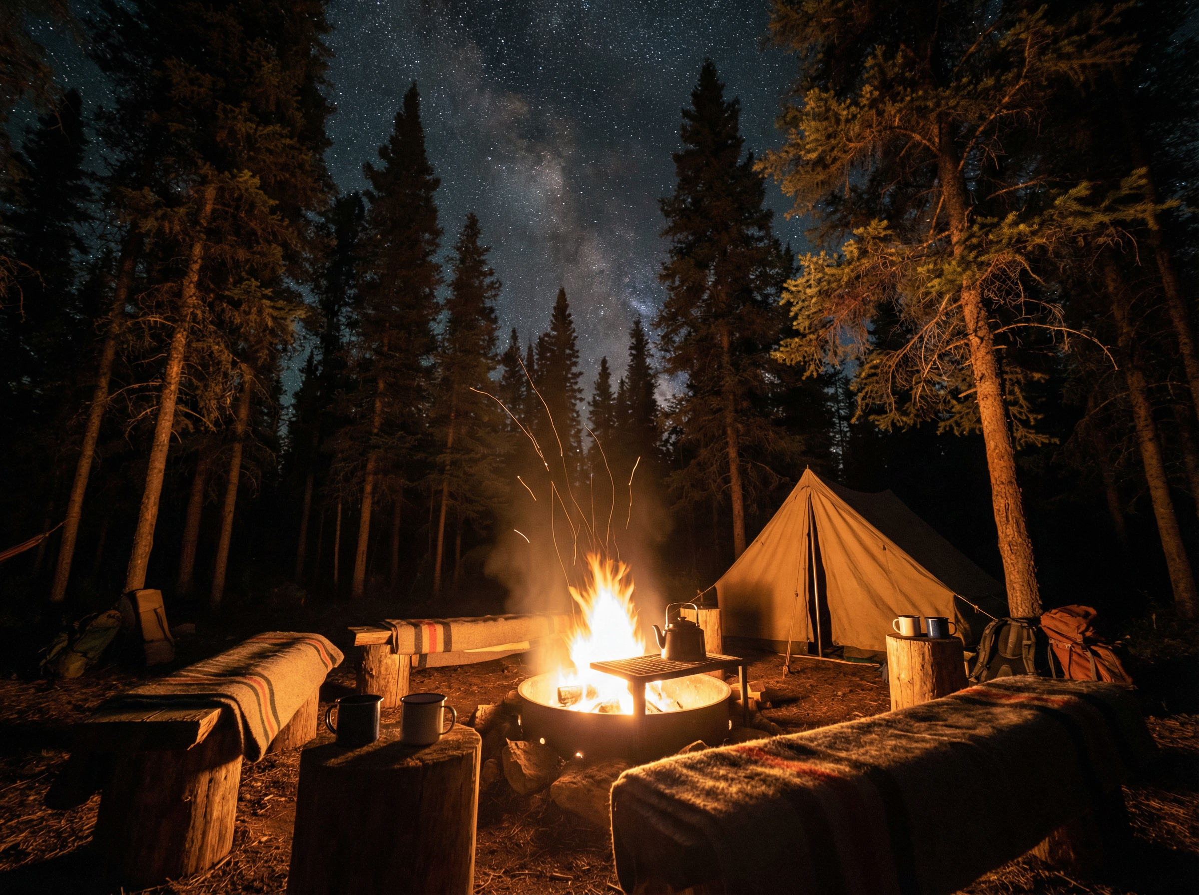 加拿大28 - 营地中使用APP的探索者